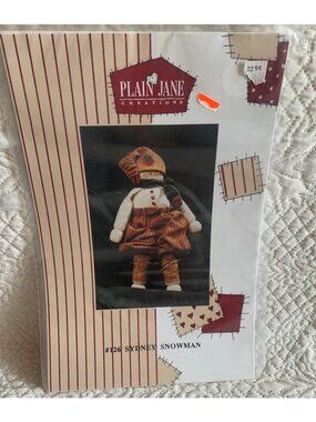 Plain Jane Creations Sydney Snowman 126 Doll Pattern